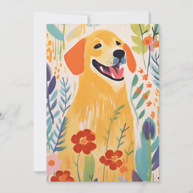 Cachorro giro em jardim (Frente)