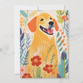 Cachorro giro em jardim