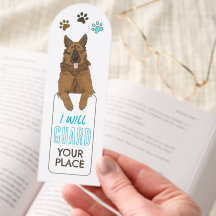 Cachorro Guarda Engraçado Parecia Puppy Bookmarks