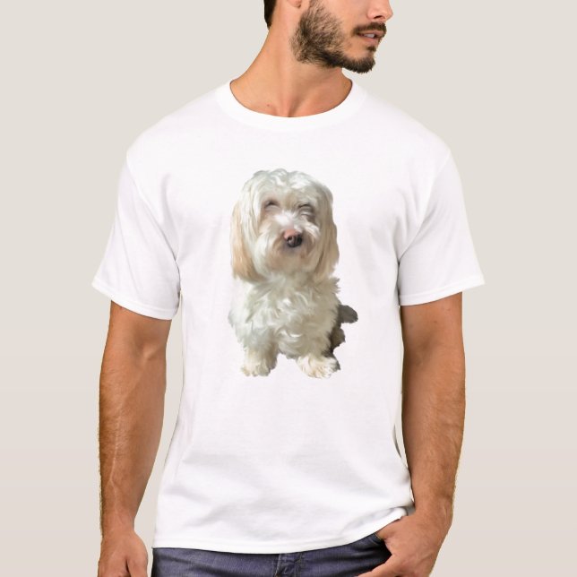 Cachorro Havanês Camiseta masculino (Frente)