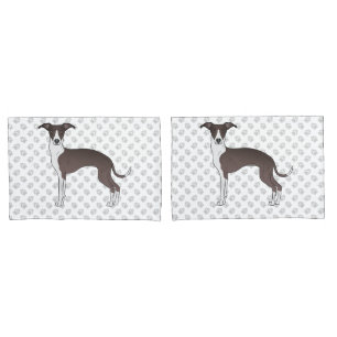 Cachorro Italiano Greyhound Foca e Branco Com Pata