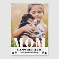 Cachorro Mãe Feliz Aniversário Moderno Foto Person