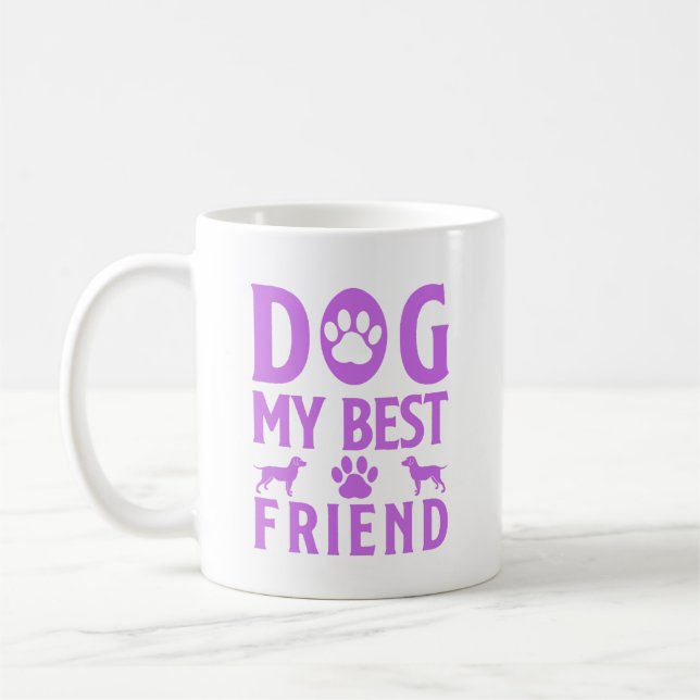 Cachorro Meu Melhor Amigo Caneca de Café para Aman (Esquerda)