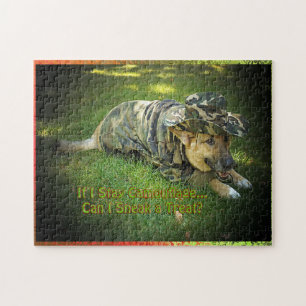 Cachorro na Camouflage Quebra-cabeça