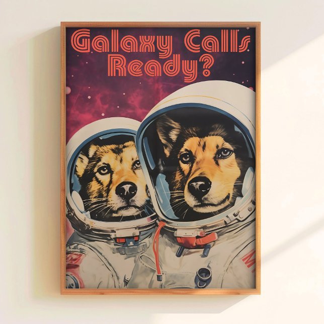Cachorro no Espaço Impressão Cartaz Espacial Sovié (Criador carregado)