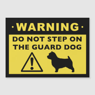 Cachorro Norwich Terrier Guarda Divertido Aviso