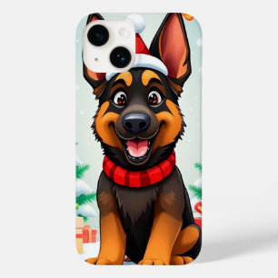 Cachorro Pastor Alemão desenho animado adorável
