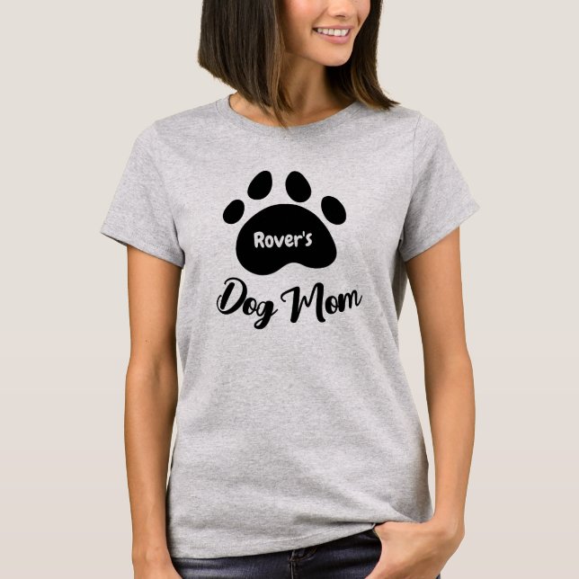 Cachorro Personalizado Mamãe e Pet Name Camiseta f (Frente)
