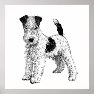 Cachorro Poster / Muralha Arte Fox Terrier