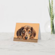 Cachorro-prego Notecard ou Cartões de agradeciment