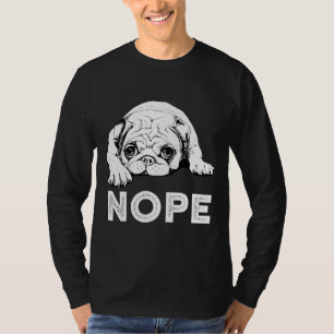 Cachorro Preguiçoso Nope - Camiseta Camisa Engraça