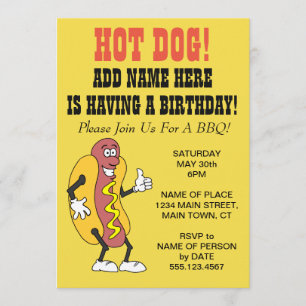 Cachorro Quente Alguém Tendo Um Convite De CHURRA