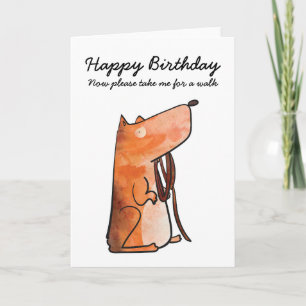 Cachorro quer um cartão de aniversário