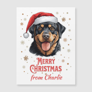 Cachorro Rottweiler Personalizado Feliz Natal