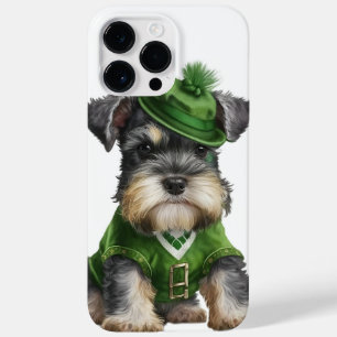 CACHORRO SCHNAUZER ADORÁVEL EM Aquarela VESTIDO DE