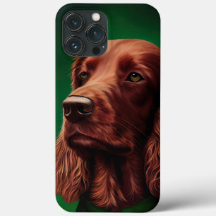 Cachorro Setter Vermelho Irlandês vestido para o D