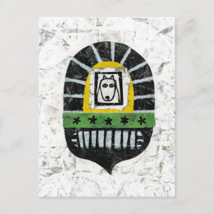 Cachorro Sob O Cartão Postal Da Ponte