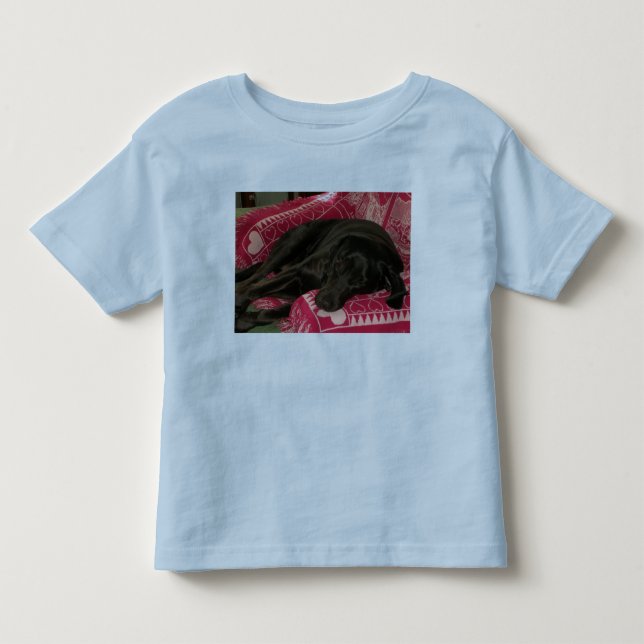 Cachorro Sonolento, Crianças Ringer T-Shirt (Frente)
