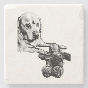 Cachorro & Teddy Arte para Porta-Copos