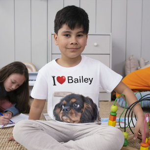 Cachorro Texto preto personalizado T-Shirt