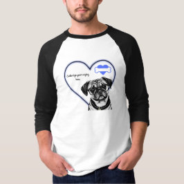 Cachorro Vestindo Óculos com Camisa Azul do Coraçã