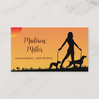 Cachorro Walker/ Pet Sitter Cartão de visita