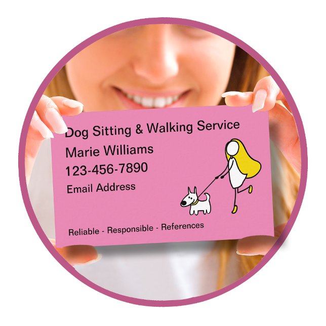 Cachorros Andando E Cartões de visitas Sentados (Criador carregado)