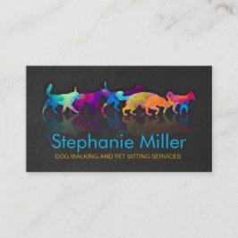 Cachorros Coloridos Divertidos - Cartão de visita