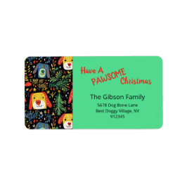 Cachorros de Natal bonitos Devolvem etiquetas de e