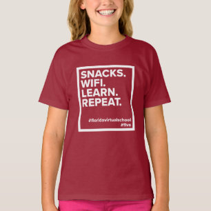 Cachorros FLVS. WiFi. Aprenda. Repetir. T-Shirt (B