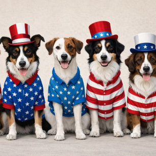 Cachorros Fofos dos EUA Cartão Americano