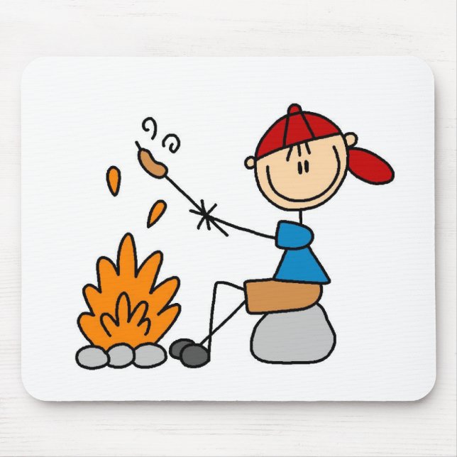 Cachorros quentes na fogueira Mousepad (Frente)