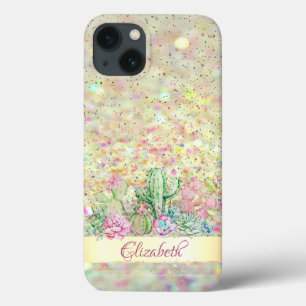 Cacto Aquarela, Suculenta Bokeh Brilhante