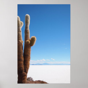 Cacto gigante no poster Salar de Uyuni