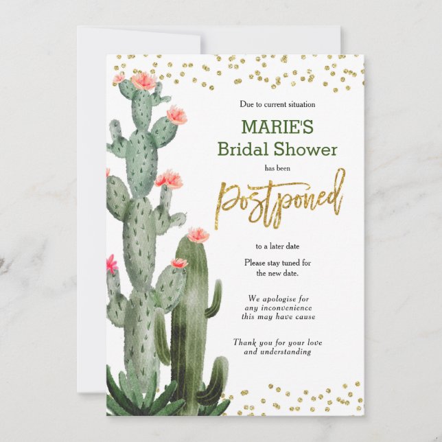 Cactus adiou o convite para lançamento (Frente)