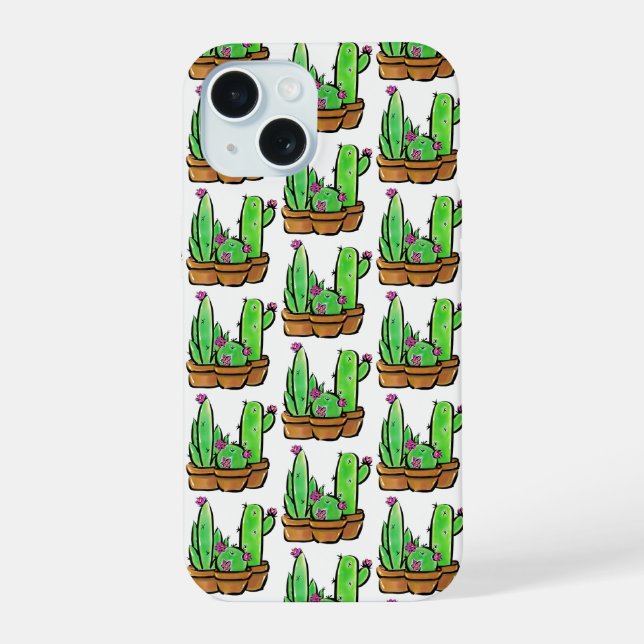Cactus cactos em forma de suculência (Verso)