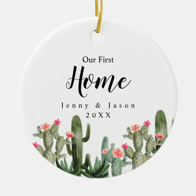 Cactus Floral Nosso Primeiro Ornamento Botânico Do (Frente)