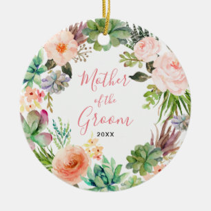 Cactus Flores Mãe do Ornamento do Groom