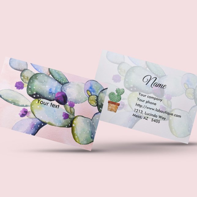 Cactus Heart Cartão de visita (Criador carregado)