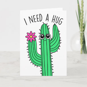 Cactus "I Nea Hug" - Cartão de Saudação