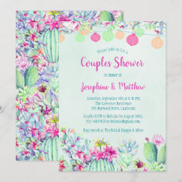 Cactus Lantern Fiesta Casais Convites para Chás