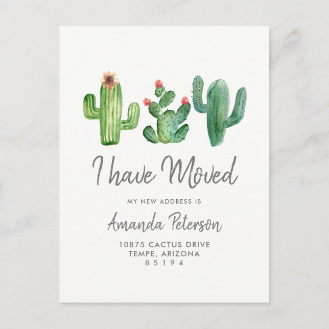 Cactus, Movimentei O Cartão-Postal De Anúncio Em M (Frente)