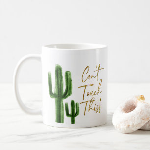Cactus não consegue tocar nesta caneca de café