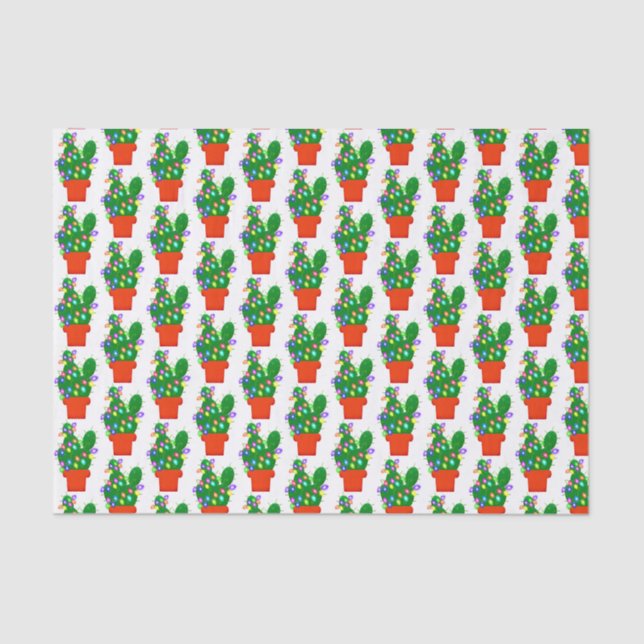 Cactus — Papel de Árvore de Natal (Frente )