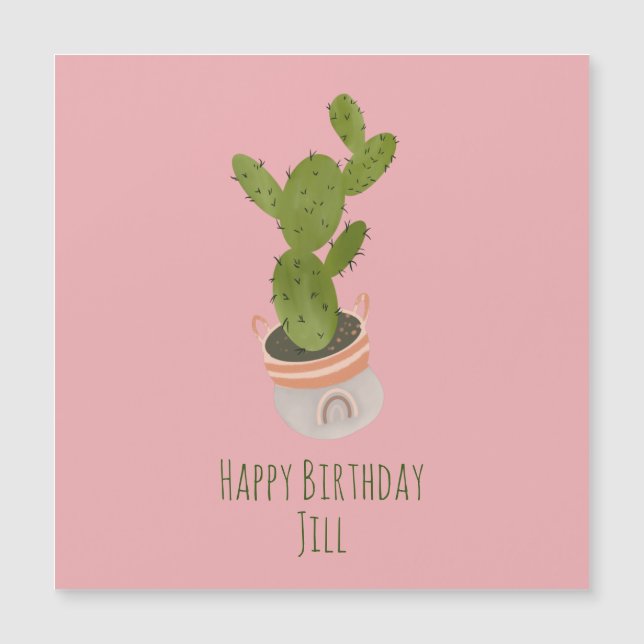 Cactus Plant Rainbow Basket, Desenhado (Frente)