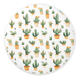 Cactus Potado em Branco