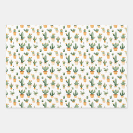 Cactus Potado em Branco