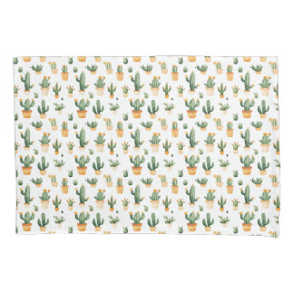 Cactus Potado no Travesseiro Branco
