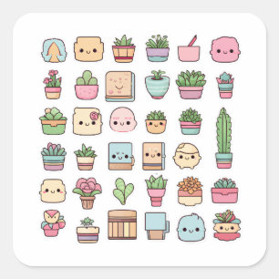 Cactus Sticker para diário adesivo do planejador