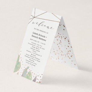 Cactus Succulents Trendy Weding Ceremony Program